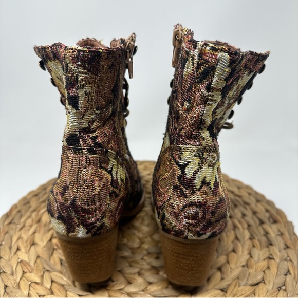 Jeffrey Campbell Women's Elcrom Tapestry Lace Up Heel Bootie Size 7.5 - Picture 8 of 10